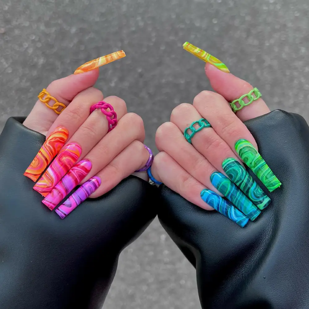 colorful nails