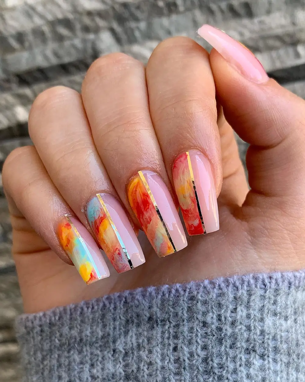 colorful nails