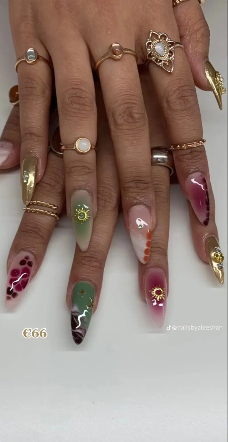 colorful nails