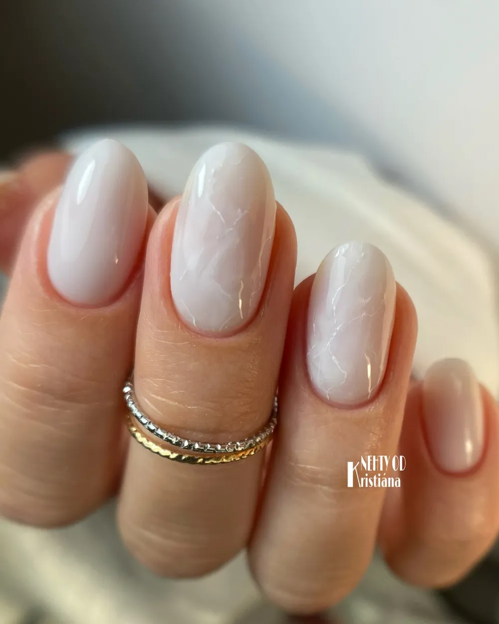 Milky nails
