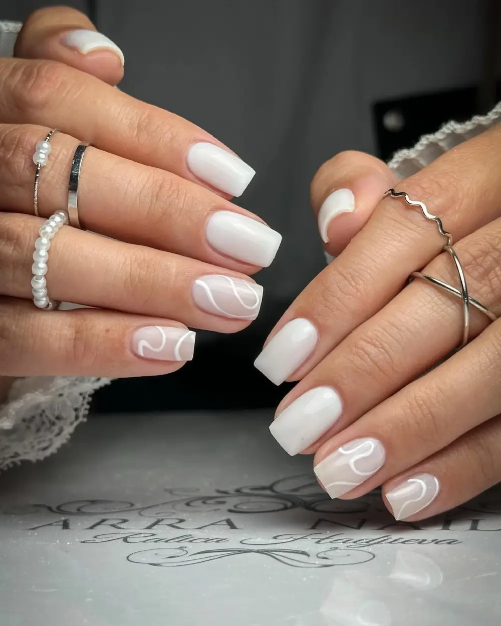 Milky nails