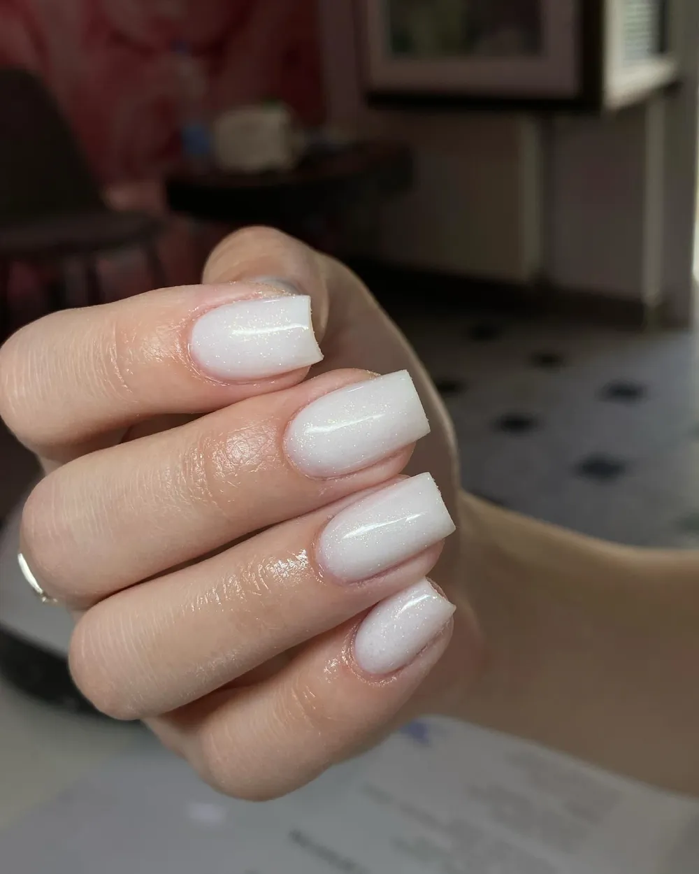 Milky nails