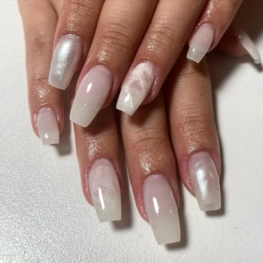 Milky nails