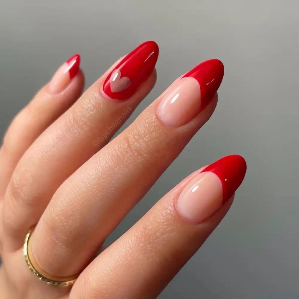 red valentines nails