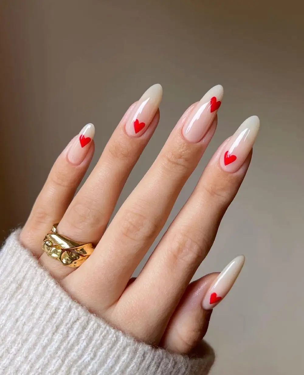 red valentines nails
