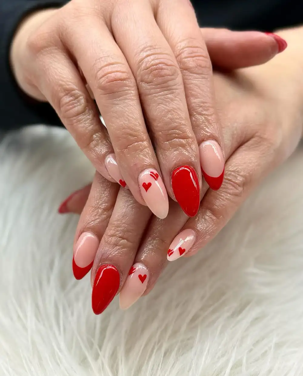 red valentines nails
